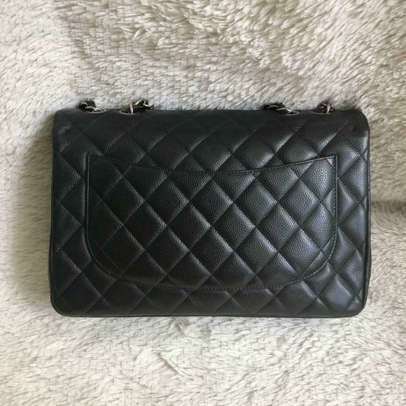*SOLD*Chanel Classic Jumbo Single Flap Black Caviar Bag - Picture 4 of 16